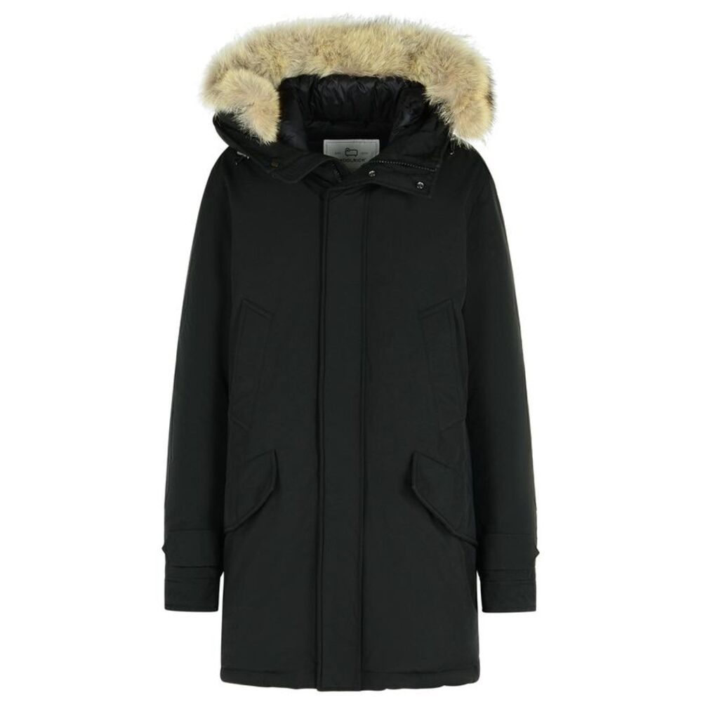 Woolrich John Rich & Bros 'Polar' Black Cotton Blend Parka Men